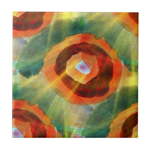 Carreau vert de l'eau d'abrégé sur texture d'art, orange, (Devant)