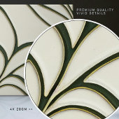 Carreau Vert et beige crème bio motifs