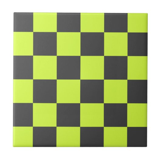 Carreau Vert et gris À damiers Motif (Devant)