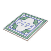 Carreau Vert et petit numéro de maison bleu-clair (Côté)