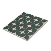 Carreau Vert foncé & Beige Moderne du milieu du siècle (Côté)