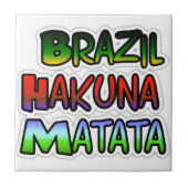 Carreau Vert jaune or Brésil Hakuna Matata (Devant)