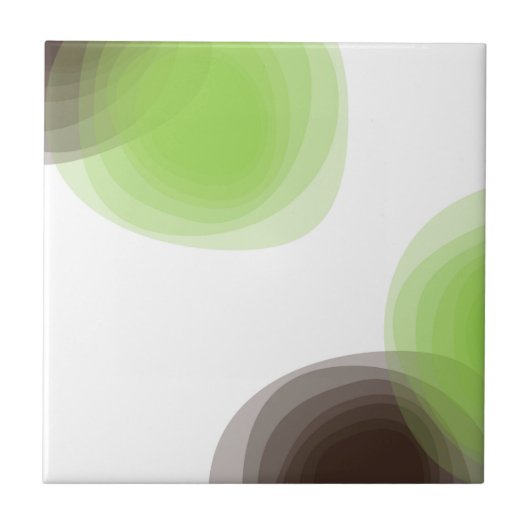 Carreau Vert, moderne, simple, graphique abstrait floral (Devant)
