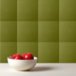 Carreau Vert olive de couleur solide<br><div class="desc">Design vert olive couleur uni.</div>