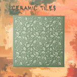 Carreau Vert pâle avec fleurs blanches<br><div class="desc">Idéal pour les salles de bain, les zones d'accueil, et plus encore. Cette tuile est adossée dans un vert pâle avec des fleurs blanches. Nous avons une vaste sélection de carreaux traditionnels ainsi que des carreaux uniques pour compenser votre travail. Un vert pâle clair assorti a également été créé pour...</div>