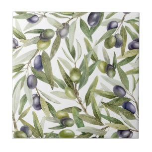 Carreau Vert Sauge Aquarelle Pays Français Olive