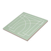 Carreau Vert Sauge Géométrique Moderne (Côté)
