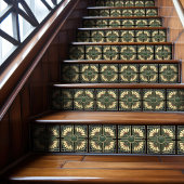 Carreau Vert trèfle Abstrait de style milieu de siècle
