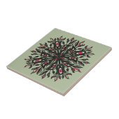 Carreau Verte sorcière étrange amoureux de la nature art p (Côté)