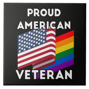 Carreau Vétérans LGBT - Drapeau Américain 