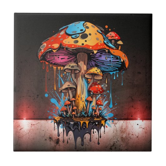 Carreau Vibes de Steampunk urbain - Champignons Super arti (Devant)