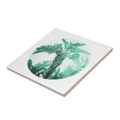 Carreau Vibes d'été Palm Tree Feuilles Pale Green (Côté)