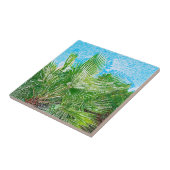 Carreau Vibes d'été Palm Tree Feuilles Pale Green (Côté)