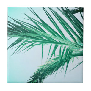 Carreau Vibes d'été Palm Tree Feuilles Pale Green