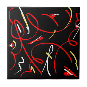 Carreau Vibes positives de la couleur Joyeux art Abstrait