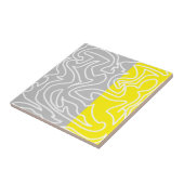 Carreau Vibes positives Gris jaune Abstrait (Côté)