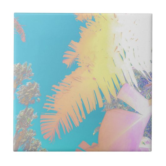 Carreau Vibes positives Palmiers tropicaux (Devant)