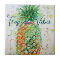 Vibes tropicales de la plage de fruits d'ananas ja