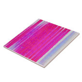 Carreau Vibrant Abstrait rose et violet rayures Art (Côté)