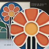 Carreau Vibrant Art Nouveau Daisy Floral Tile
