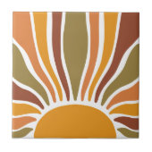 Carreau Vibrant Boho Terracotta Gold Sun (Devant)