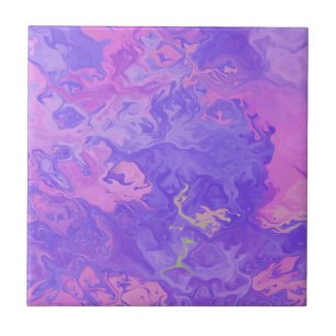 Carreau Vibrant Colorful painted ink fluid water colo