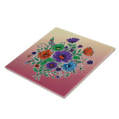 Carreau Vibrant Floral Bouquet Illustration (Côté)