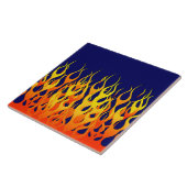Carreau Vibrant Racing Flames on Navy Blue (Côté)