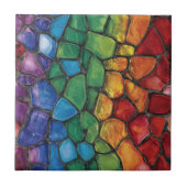 Carreau Vibrant Rainbow Pride Glass Mosaic (Devant)