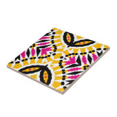 Carreau Vibrant rose jaune symétrique géométrique (Côté)