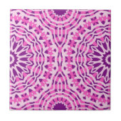 Carreau Vibrant rose violet et blanc Motif marocain (Devant)
