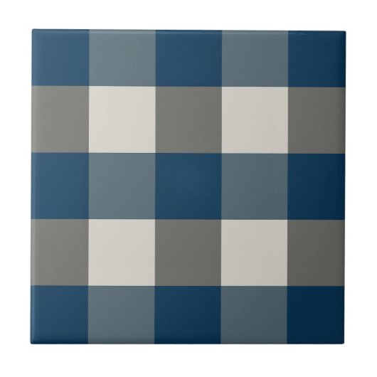 Carreau Vichy Buffalo Bleu Gris Blanc (Devant)