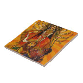 CARREAU VICTOIRE INDOUE DE LA DÉESSE DURGA SUR LE MAL (Côté)