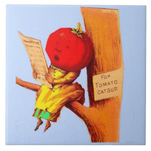 Carreau Victorian carte de commerce tomate chef femme