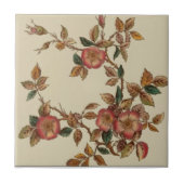 Carreau Victorian Wild Rose Transware Repro Art (Devant)