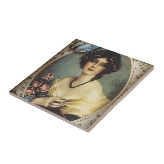 Carreau victorien de mode parisienne rétro (Côté)