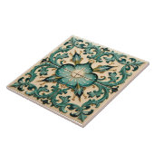 Carreau Victorien Turquoise Laurel (Côté)