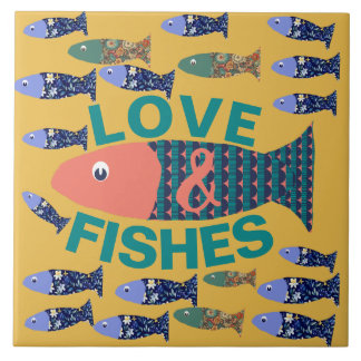 Carreau Vie marine, maison de plage, amoureux du poisson