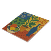 Carreau Vie morte moderniste avec peinture sur fruits (Côté)