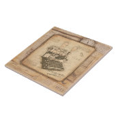 Carreau Vieille machine à écrire Vintage. Auteur / Écrivai (Côté)