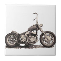 Vieille motocyclette fraîche