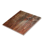 Carreau Vieille texture en bois rouge de mur (Côté)