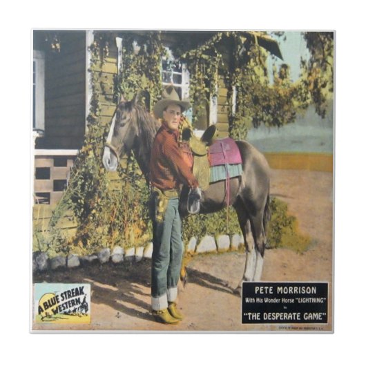 Carreau Vieille tuile occidentale d'impression d'affiche (Devant)