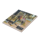 Carreau Vieille tuile occidentale d'impression d'affiche (Côté)