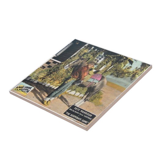 Carreau Vieille tuile occidentale d'impression d'affiche (Côté)