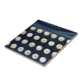 Carreau Vieilles clés de clavier vintages de machine à (Côté)