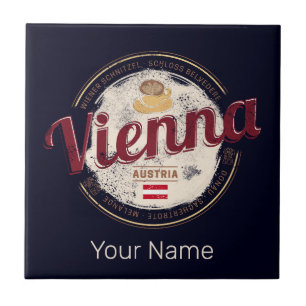 Carreau Vienne Autriche Capitale Vintage Viennese Melange
