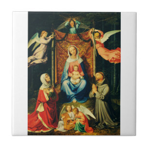 Carreau Vierge à l'Enfant, Ste Adélaïde et St François