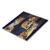 Carreau VIERGE AVEC ENFANTS ANGES ET SAINTS Noël (Côté)