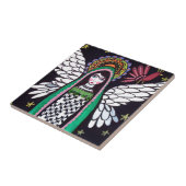 Carreau Vierge d'ange d'art de Guadalupe par Heather (Côté)